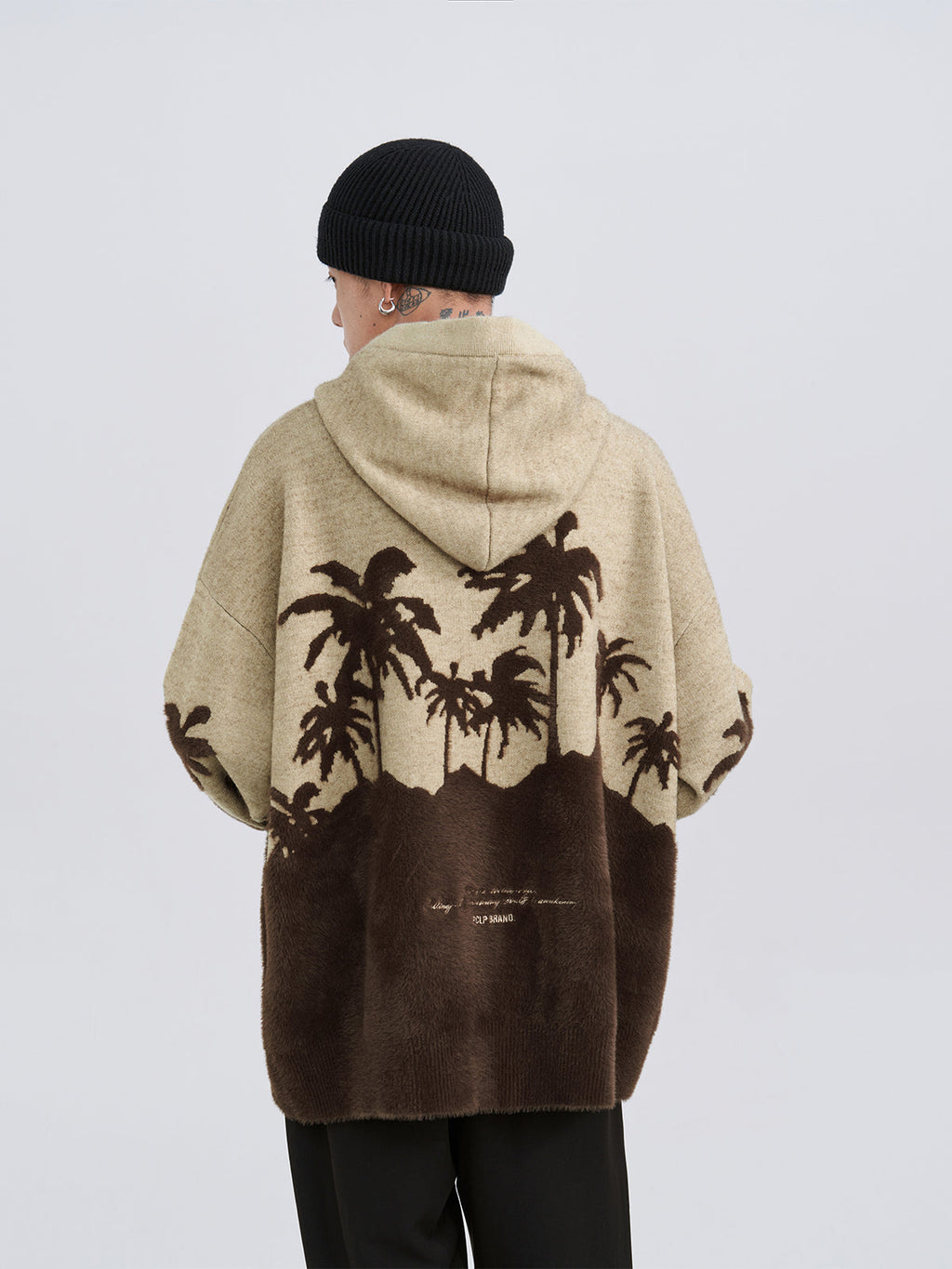 PCLP "King Palm" Knit Hoodie by Jobatua.com