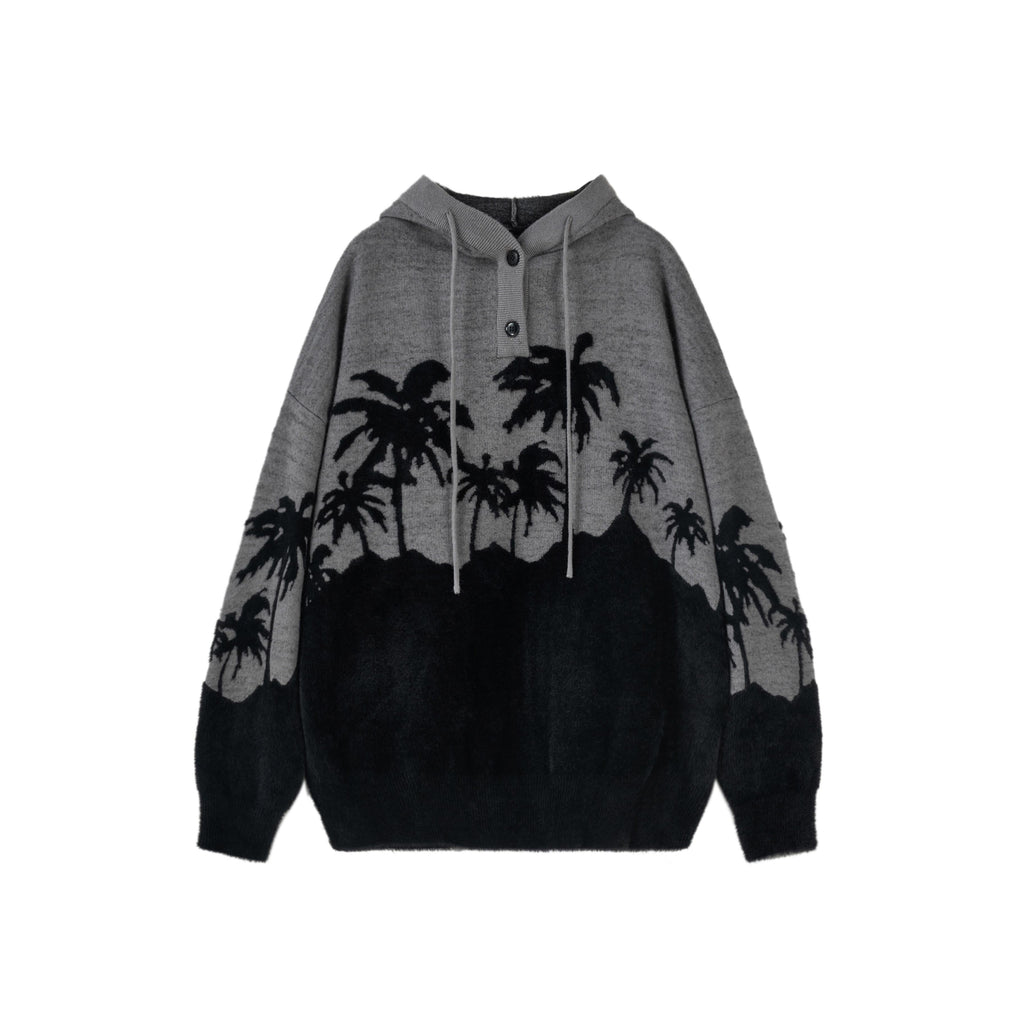 PCLP "King Palm" Knit Hoodie by Jobatua.com
