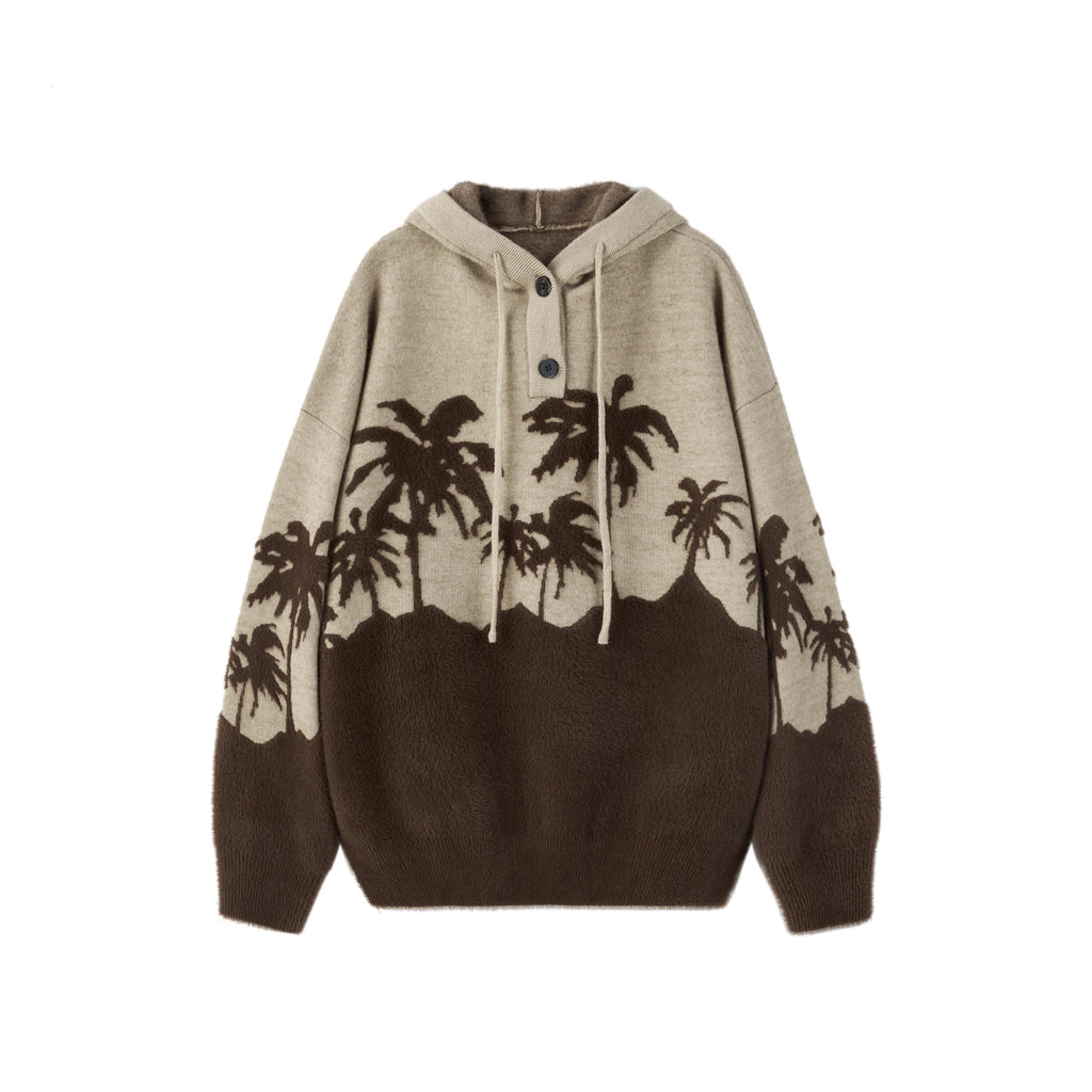 PCLP "King Palm" Knit Hoodie by Jobatua.com