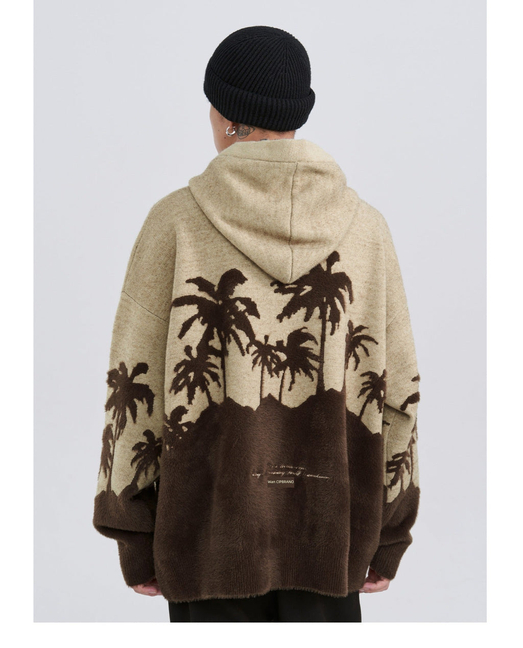 PCLP "King Palm" Knit Hoodie by Jobatua.com